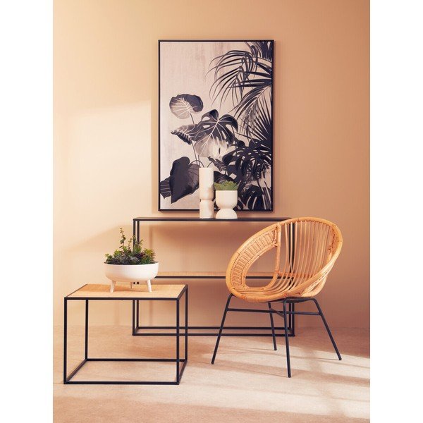 Ratanový konferenčný stolík v prírodnej farbe 60x60 cm Depok – Premier Housewares-image-3