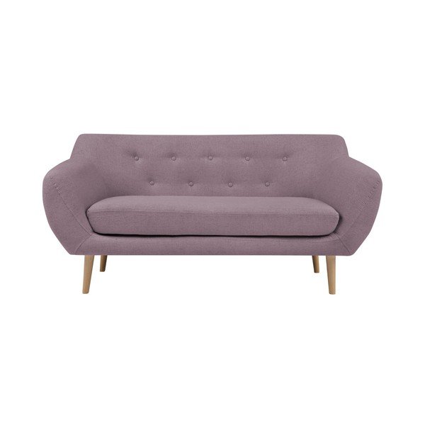 Ružová dvojmiestna pohovka so svetlými nohami Mazzini Sofas Sicile