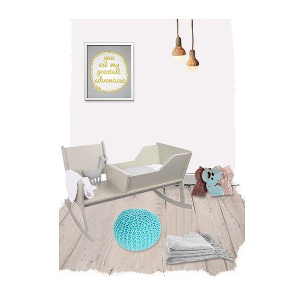 Detský modrý ručne vyrobený pufík Nattiot Lili-image-2