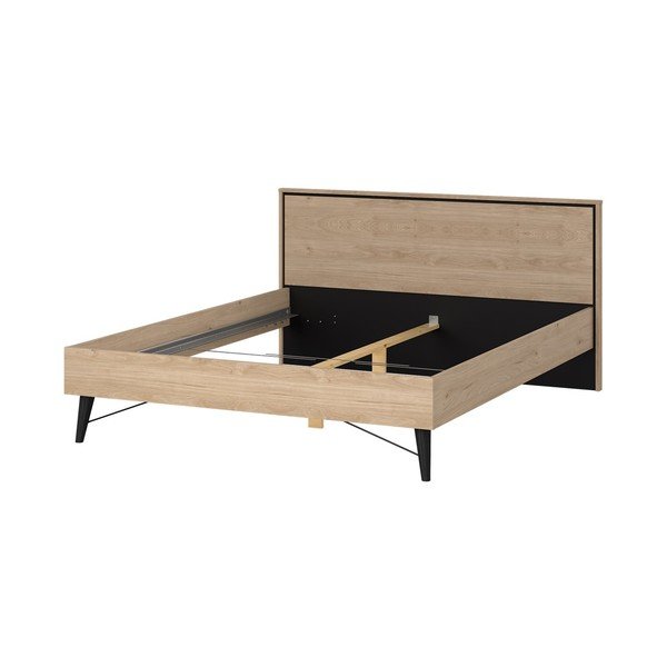 Dvojlôžková posteľ v dekore duba v prírodnej farbe 180x200 cm Ry – Tvilum-image-3