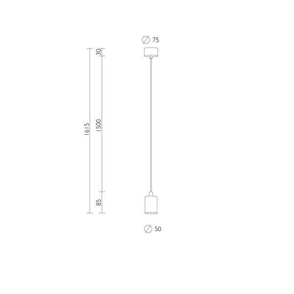 Bílý závesný kábel Sotto Luce Cero Basics-image-1