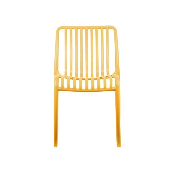 Žltá plastová jedálenská stolička Glee – Leitmotiv-image-3
