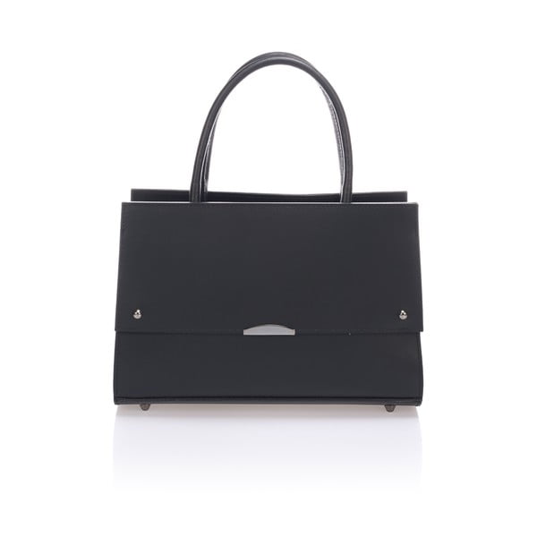 Čierna kožená kabelka Lisa Minardi Francesca