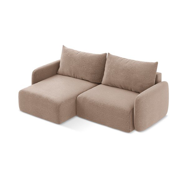 Svetlohnedá rozkladacia/s úložným priestorom rohová pohovka (ľavý roh) Kalena – Makamii-image-3