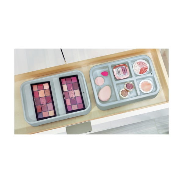 Sivý organizér na makeup iDesign Eco Bin, 28,12 x 19,23 cm-image-1