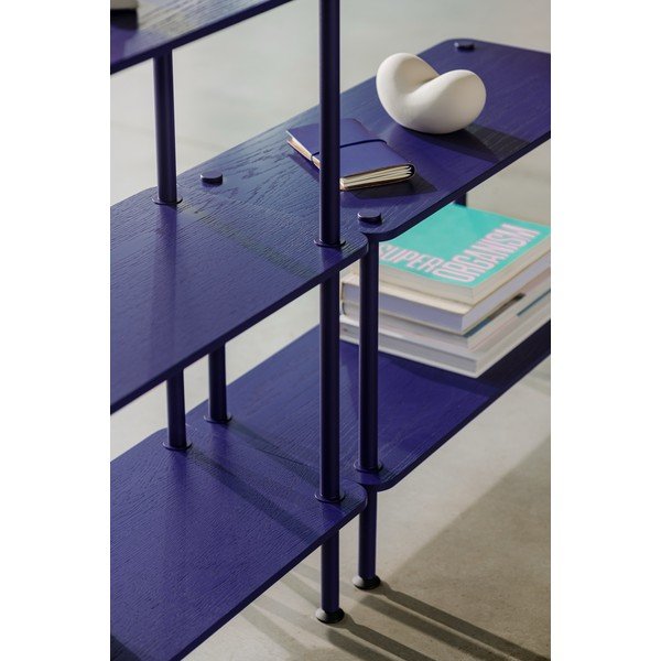 Modrý regál v dekore duba 80x127x35 cm Teidi – noo.ma-image-3