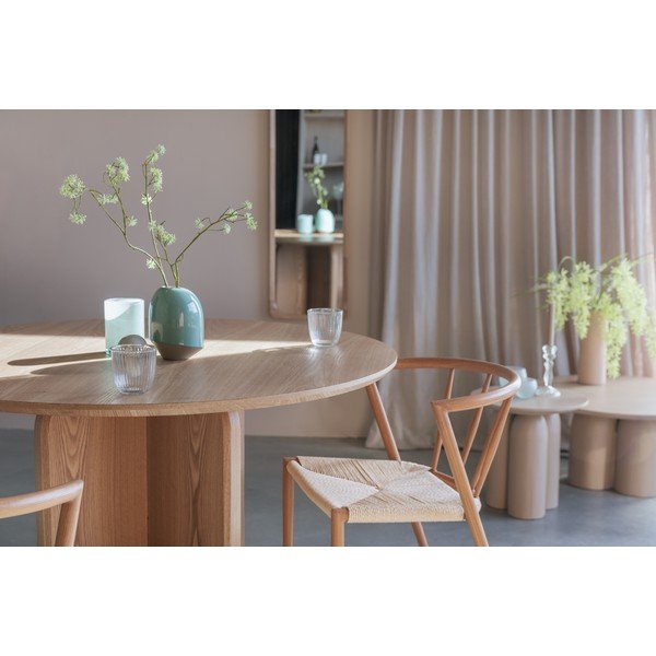 Okrúhly jedálenský stôl v dekore duba ø 120 cm Laurent – White Label-image-4