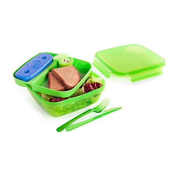 Zelený obedový box s príborom a chladičom Snips Lunch, 1,5 l-image-1