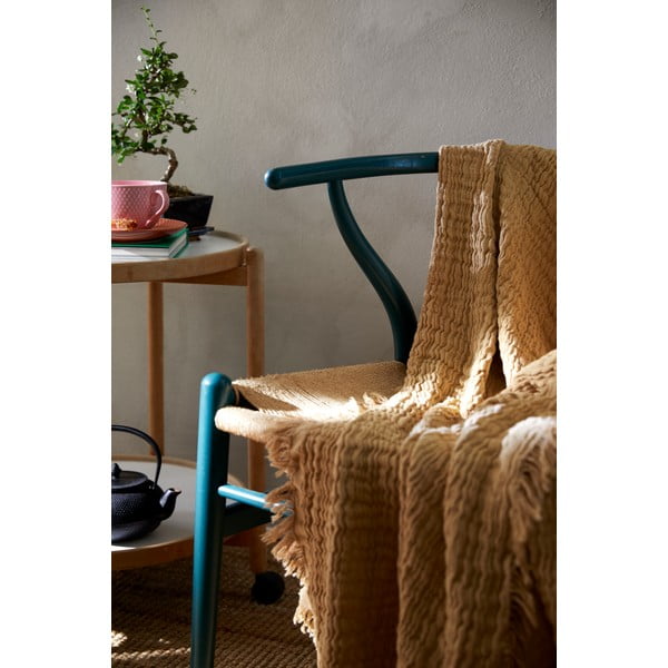 Béžový pléd na dvojlôžko 240x260 cm Reloved - JUNA-image-1