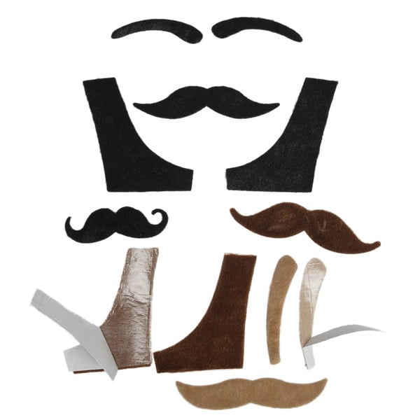 Set nalepovacích rekvizít z holičstva Rex London Moustache