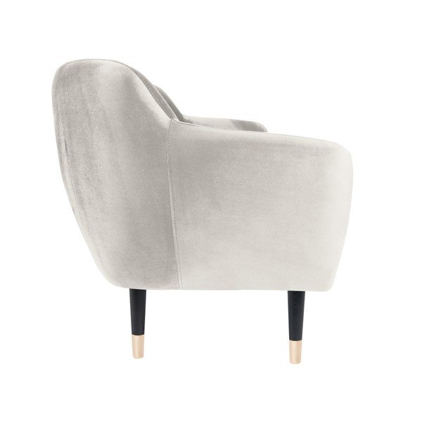 Krémová pohovka s čiernymi nohami Mazzini Sofas Benito, 158 cm-image-3