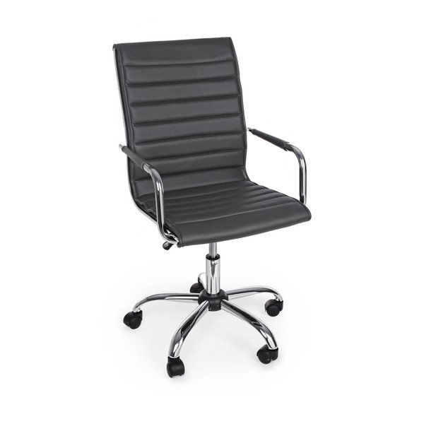 Tmavosivá kancelárska stolička z imitácie kože Perth – Yes Everyday