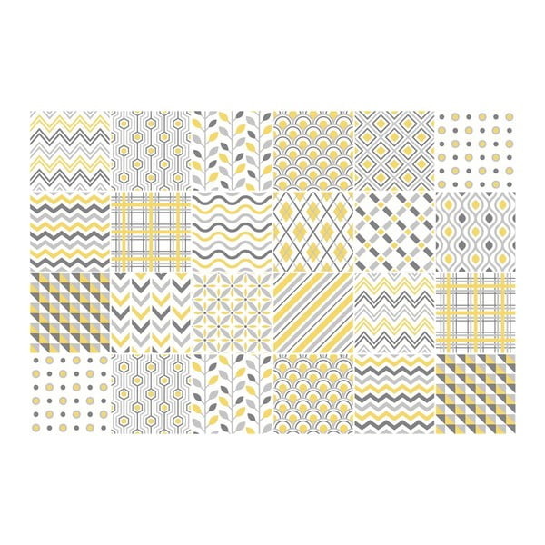 Sada 24 nástenných samolepiek Ambiance Scandinavian Tiles Stockholm, 10 × 10 cm-image-2