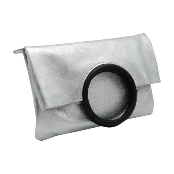 Sivá listová kabelka / kabelka z pravej kože Andrea Cardone Lernie