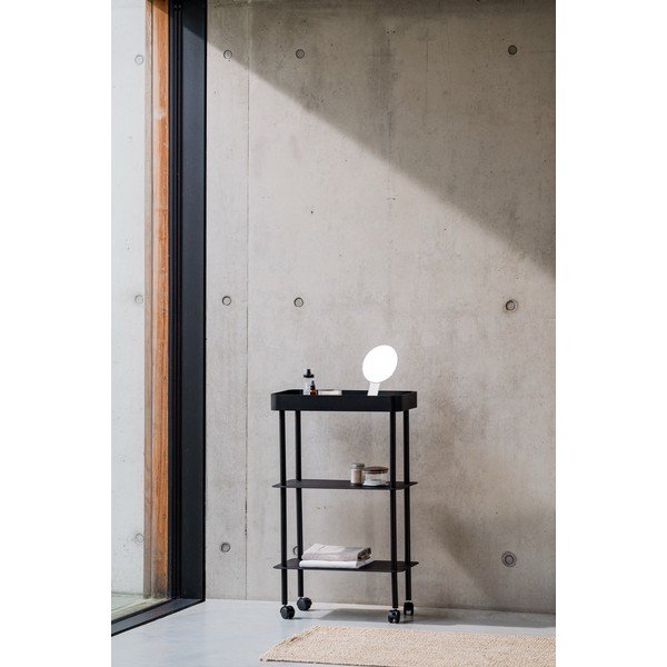 Béžový kovový pojazdný regál 60x97x30 cm Nolle – noo.ma-image-3