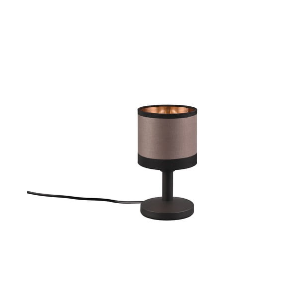Čierno-hnedá stolová lampa (výška 22 cm) Davos – Trio