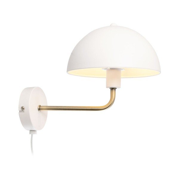 Nástenná lampa v bielo-zlatej farbe Leitmotiv Bonnet, výška 25 cm-image-1