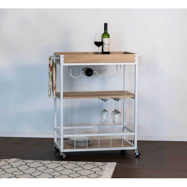 Servírovací stolík na kolieskach 40x80 cm Rustico - Wenko-image-2