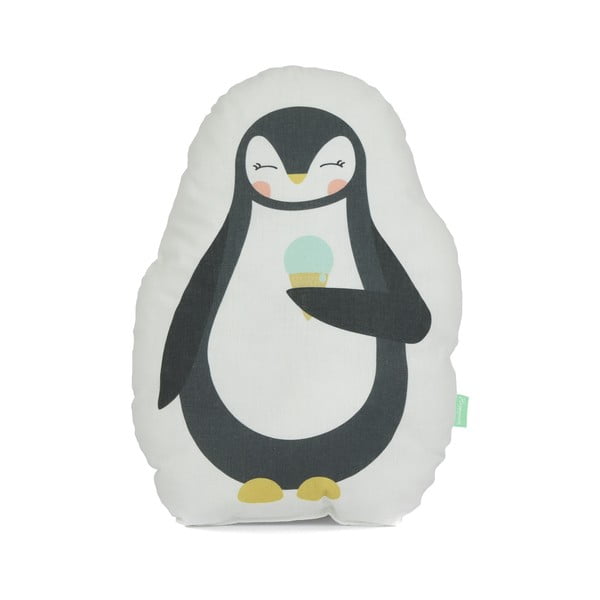 Vankúšik z čistej bavlny Happynois Penguin, 40 × 30 cm