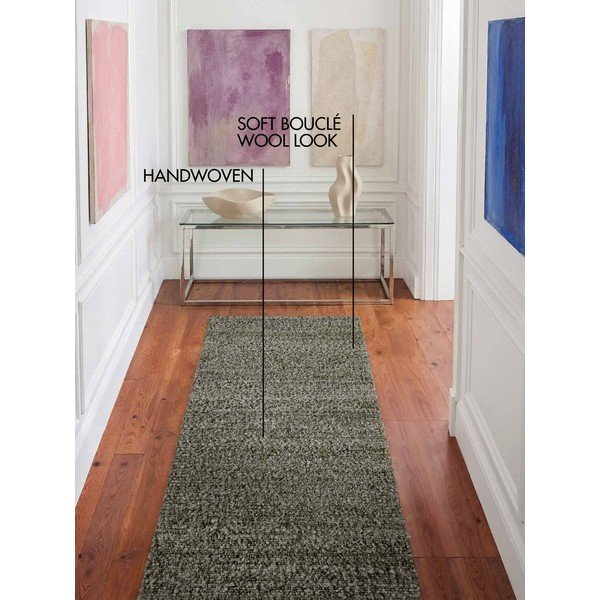 Zelený ručne tkaný behúň z materiálu buklé 80x200 cm Notting Hill Portobello – Ted Baker-image-1