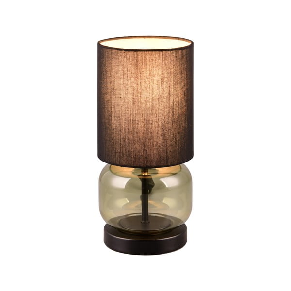 Zeleno-čierna stolová lampa s textilným tienidlom (výška 28,5 cm) Elio – Trio-image-1