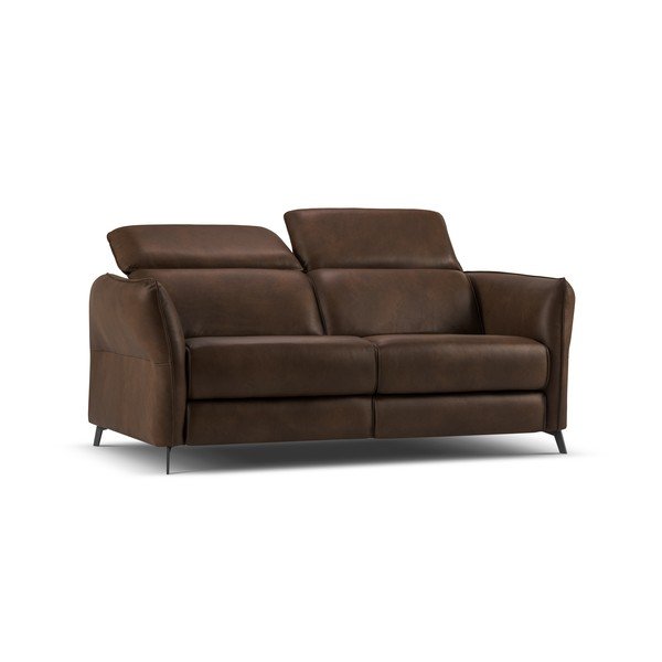 Tmavohnedá kožená pohovka 103 cm Hubble – Windsor & Co Sofas-image-2