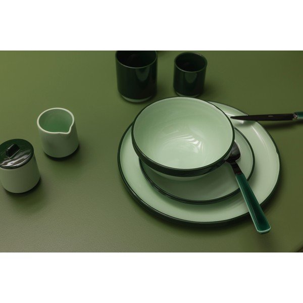 Zelená kameninová miska 710 ml Duo – ONA-image-4