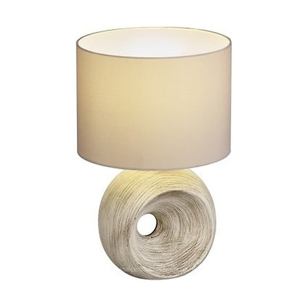Béžová stolová lampa z keramiky a tkaniny Trio Tanta, výška 35 cm