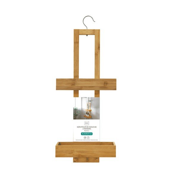 Závesná bambusová kúpeľňová polička v prírodnej farbe Hanoi – douceur d'intérieur-image-3