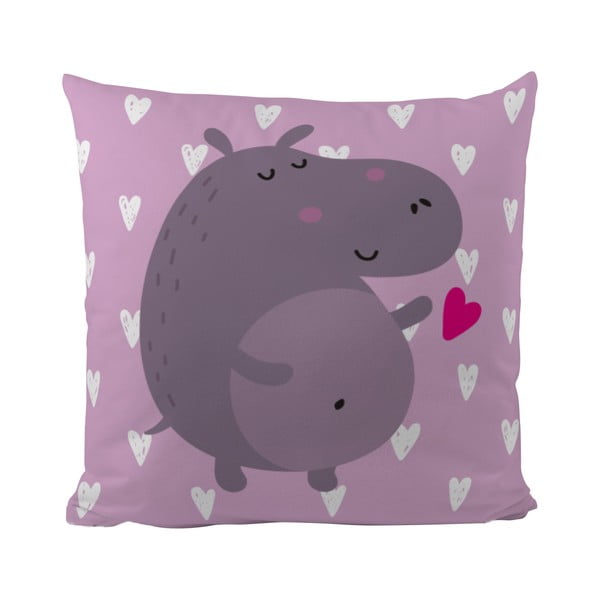 Vankúš Hippo in Love, 50x50 cm