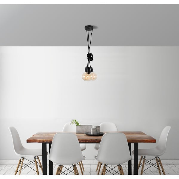 Čierne trojité závesné svetlo Filament StyleSpider-image-1