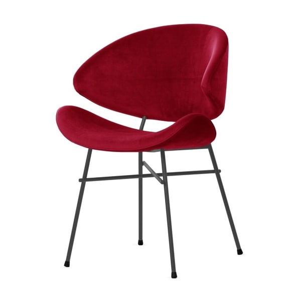 Červená stolička so sivými nohami Iker Cheri