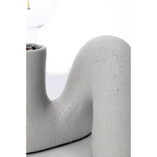Sivá keramická stolová lampa so skleneným tienidlom (výška  12,5 cm) Jael – Yes Everyday-image-2