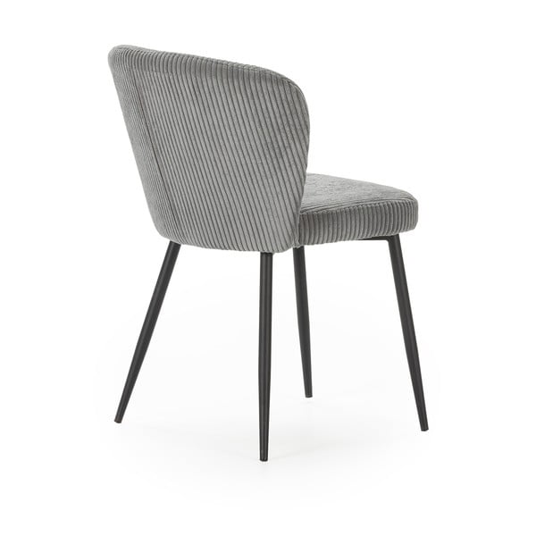 Sivé menčestrové jedálenské stoličky v súprave 4 ks Megan – Marckeric-image-4