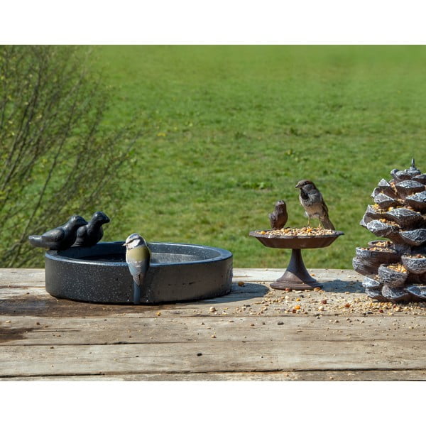 Čierne keramické napájadlo pre vtákov Esschert Design Ave-image-2