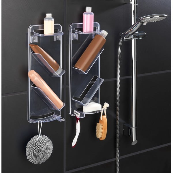 Samodržiace kúpeľňové poličky v súprave 2 ks - Maximex-image-1