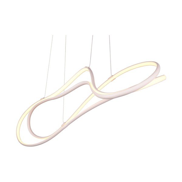 Biele LED závesné svietidlo s kovovým tienidlom Nala – Trio Select-image-1