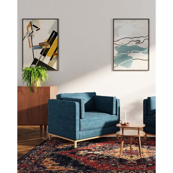 Tmavomodré relaxačné kreslo Celerio – Ame Yens-image-1