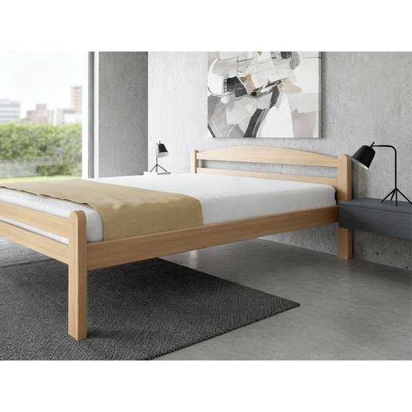 Dvojlôžková posteľ z bukového dreva s roštom 180x200 cm v prírodnej farbe Bellariva – B.E.S.-image-1