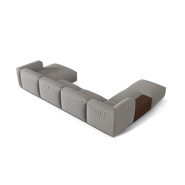 Svetlosivá modulárna rohová pohovka (ľavý roh/do tvaru "U") Martina – Micadoni Home-image-2