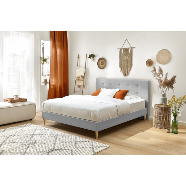 Svetlosivá dvojlôžková posteľ Bobochic Paris Rory Light. 180 x 200 cm-image-3