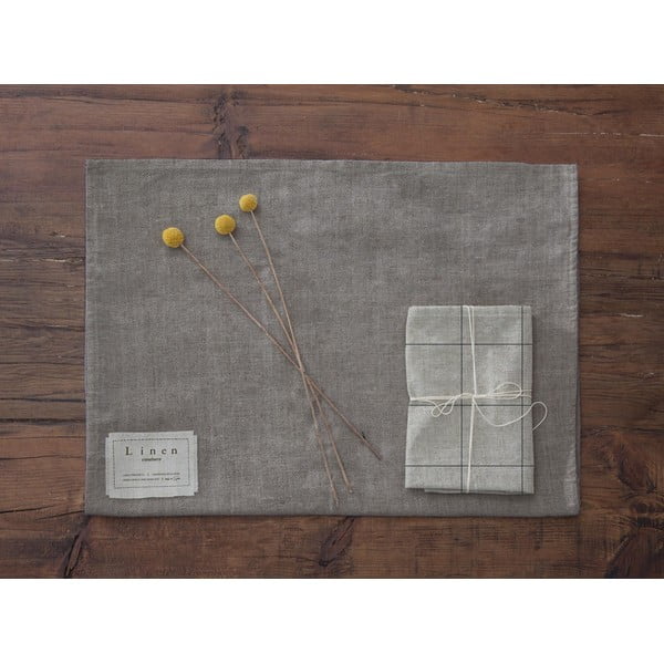 Súprava 4 látkových obrúskov s prímesou ľanu Really Nice Things Blue Lines, 43 x 43 cm-image-3