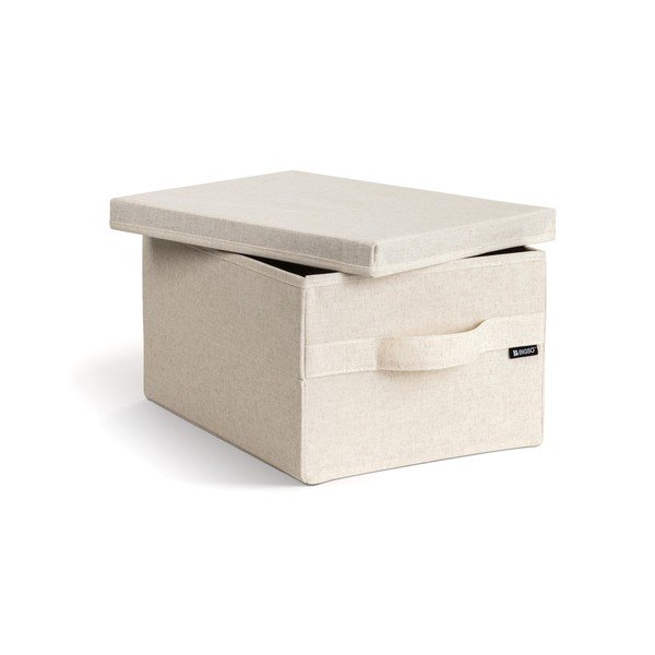Béžový látkový úložný box s vekom 27x36x19 cm Soft Storage Small – Bigso-image-3