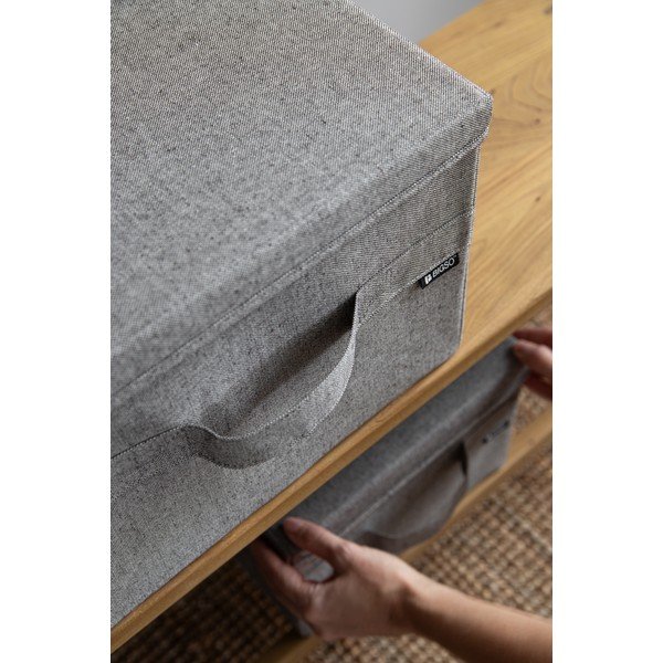 Sivý látkový úložný box s vekom 31x41x22 cm Soft Storage Medium – Bigso-image-2