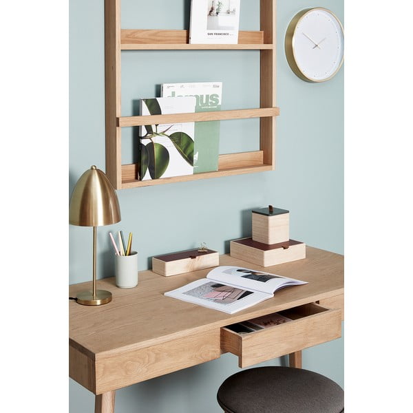 Pracovný stôl v dekore duba 57x120 cm Tripple – Hübsch-image-2