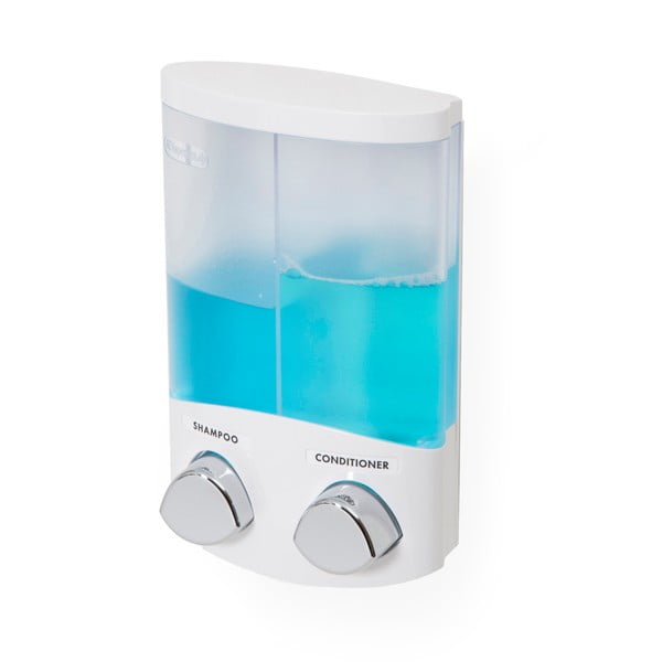 Biely samodržiaci plastový dávkovač mydla 620 ml Duo – Compactor