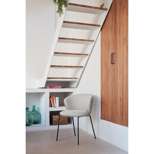 Svetlosivé čalúnené jedálenské kreslá v súprave 2 ks Add – Teulat-image-1