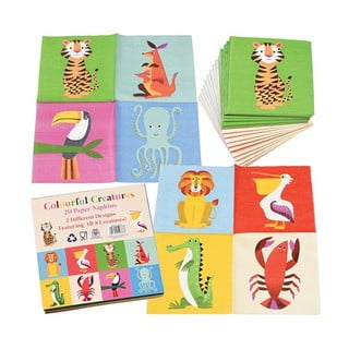 Sada 20 obrúskov Rex London Colourful Creatures