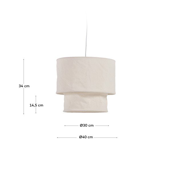 Béžové látkové tienidlo ø 40 cm Mariela - Kave Home-image-4