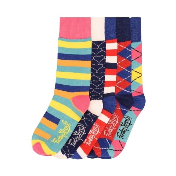 Sada 5 párov farebných ponožiek Funky Steps Kristen, veľ. 35-39
